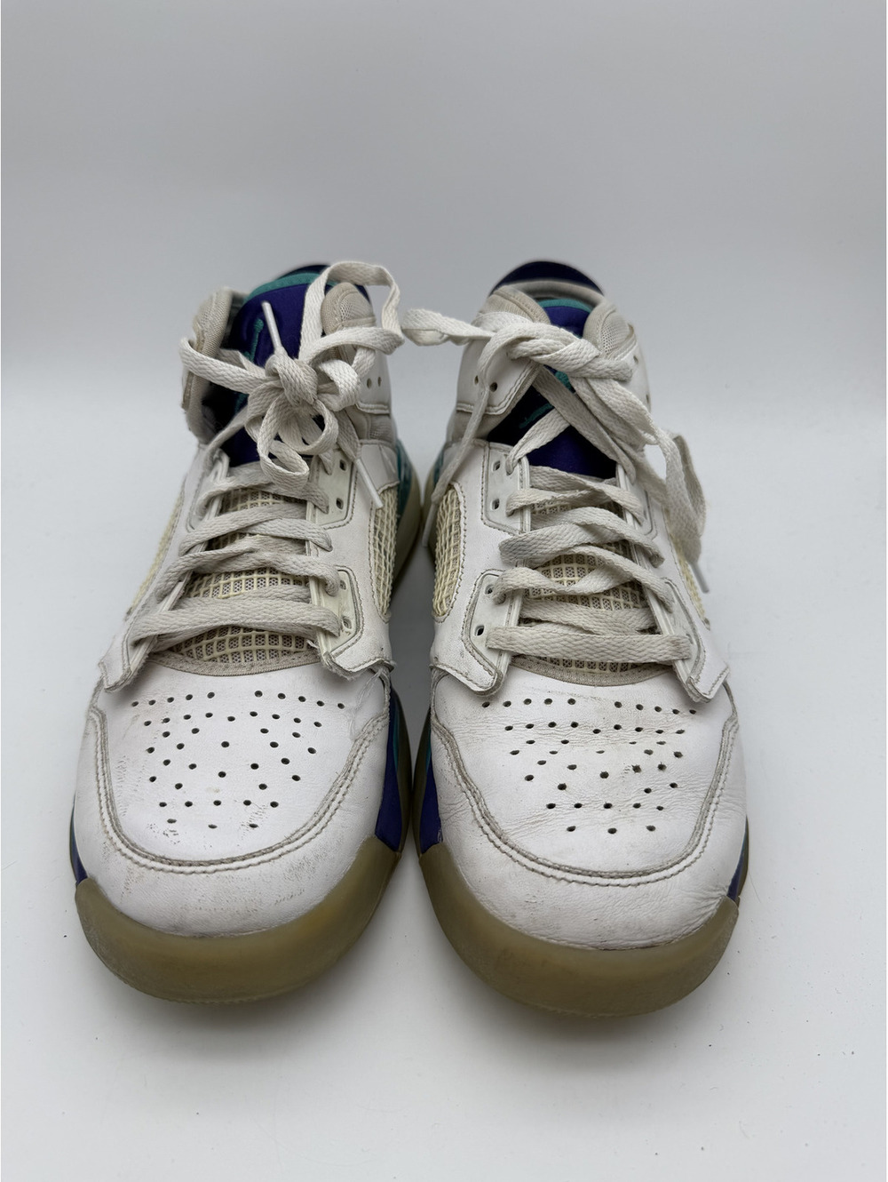 Air Jordan Mars 270 White Purple Teal Basketball Shoes, Size 9